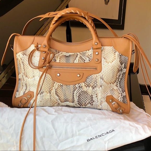 Balenciaga Handbags - Like new authentic Balenciaga python bag